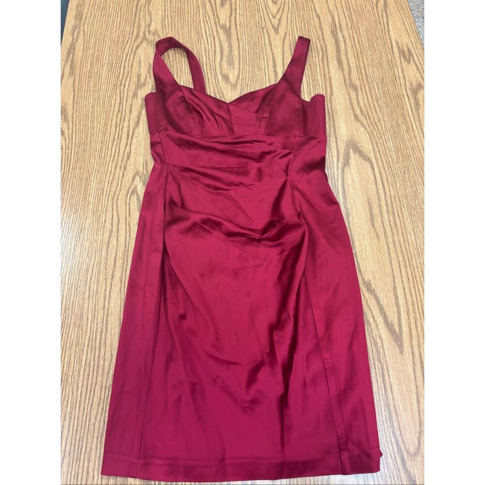 Radiant red dress by Donna Morgan